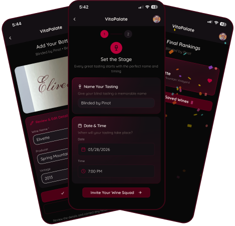 VitaPalate app screens